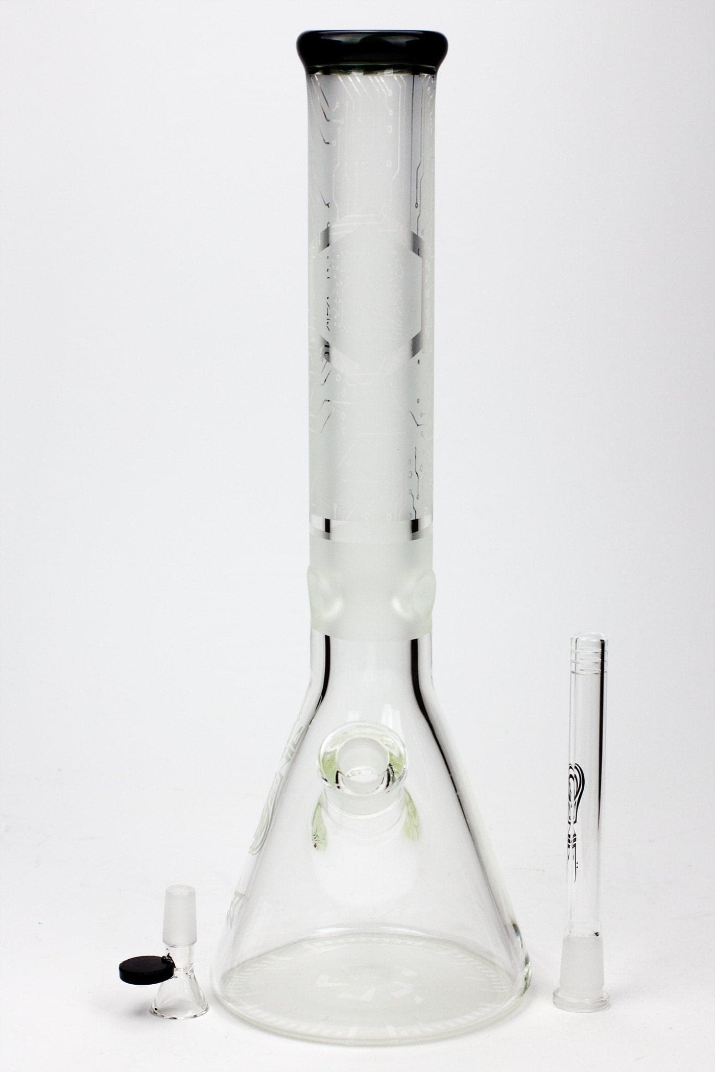 16" Genie 9 mm electric board graphic glass water bong