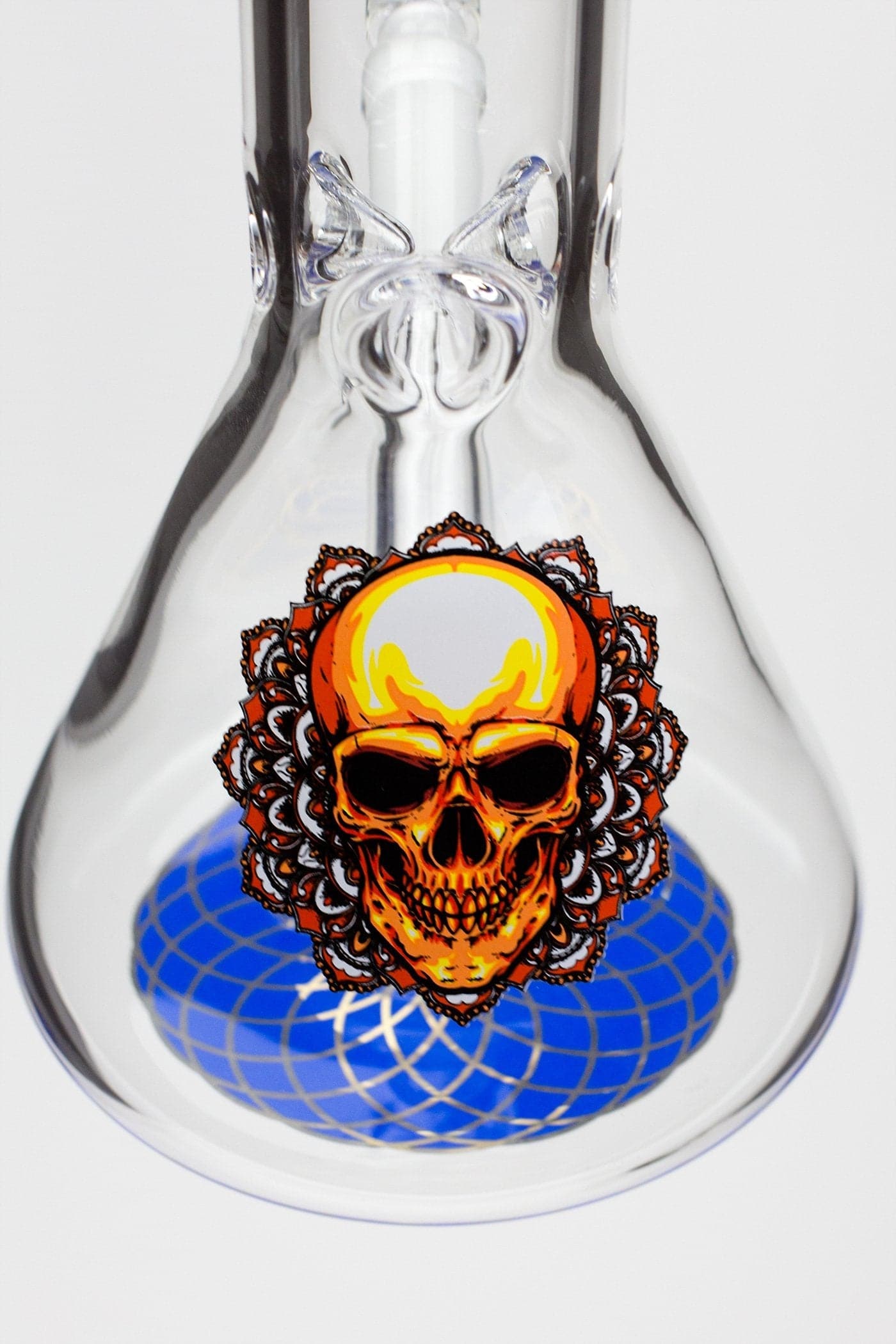 Dank beaker glass water pipes wide skull_1