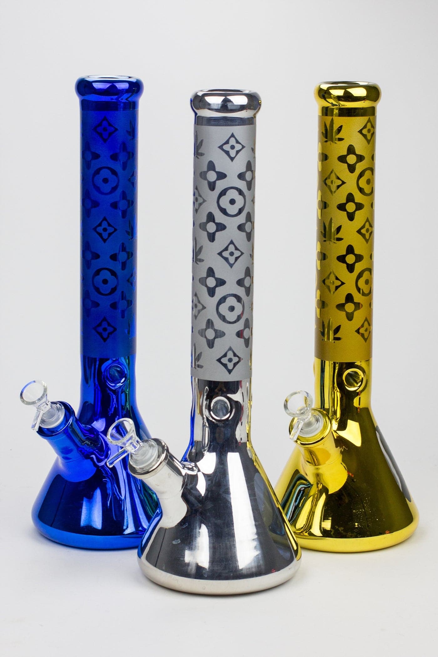 Luxury pattern 7 mm metallic beaker pipes 16"_0