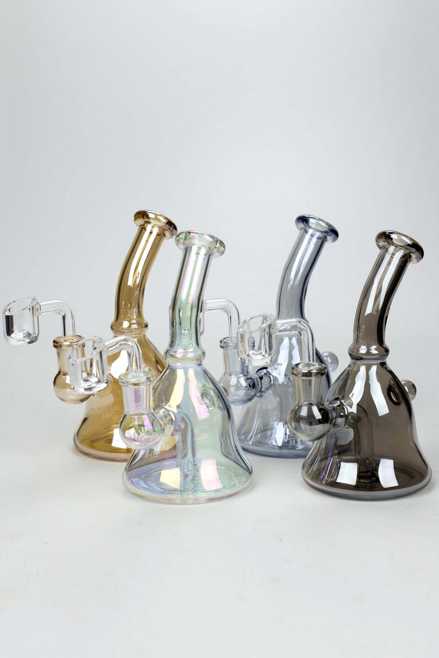 Fixed 3 hole diffuser bell metallic tinted bubbler_0