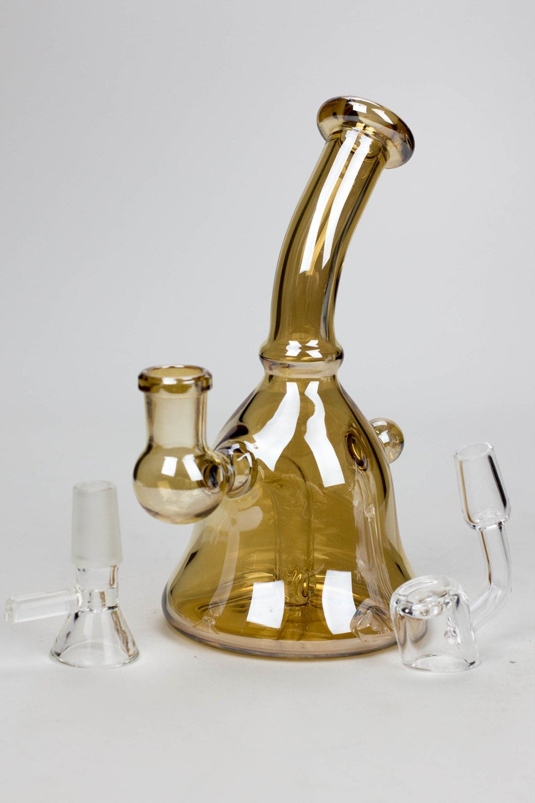 Fixed 3 hole diffuser bell metallic tinted bubbler_5