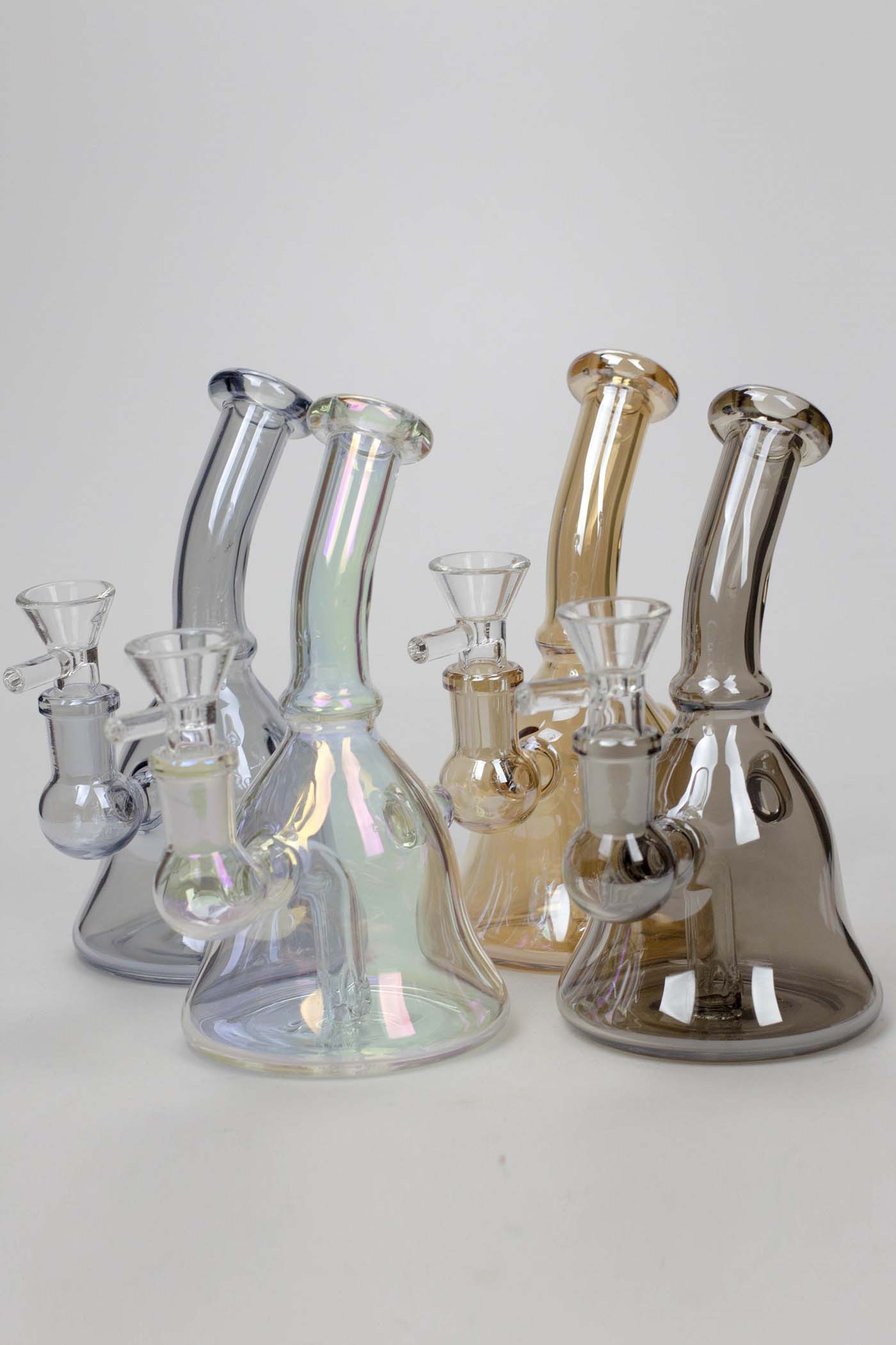 Fixed 3 hole diffuser bell metallic tinted bubbler_7