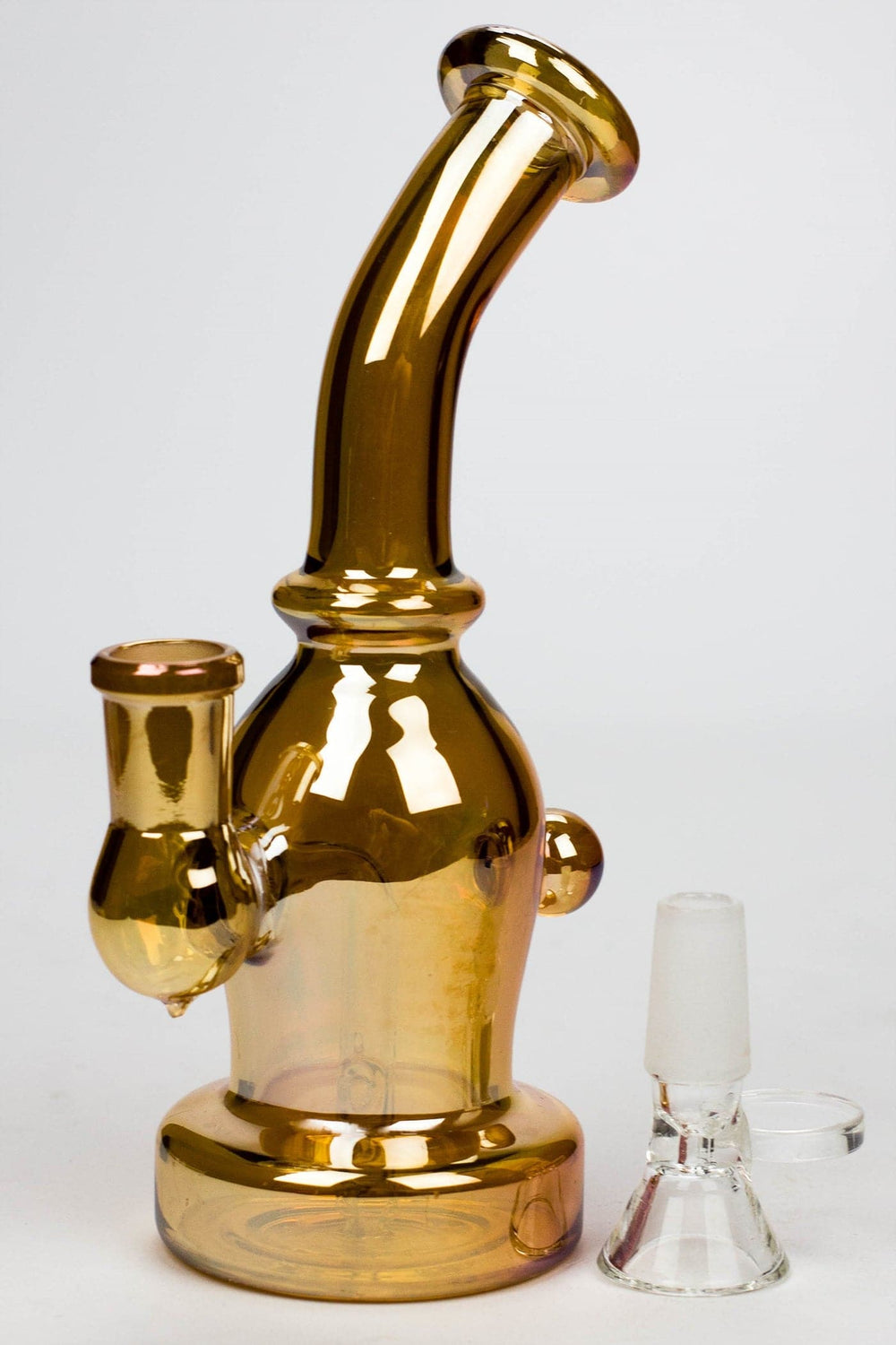 6.5" fixed 3 hole diffuser Metallic tinted bubbler_1