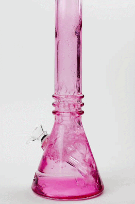 Colored soft glass water bong