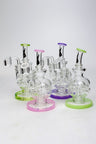 6" Genie Double glass recycle rig with shower head diffuser
