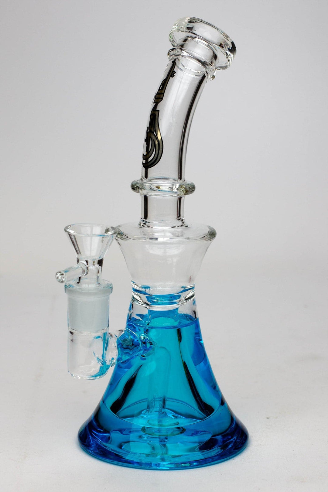 Genie shower head glass beaker bong with liquid cooling freezer_5