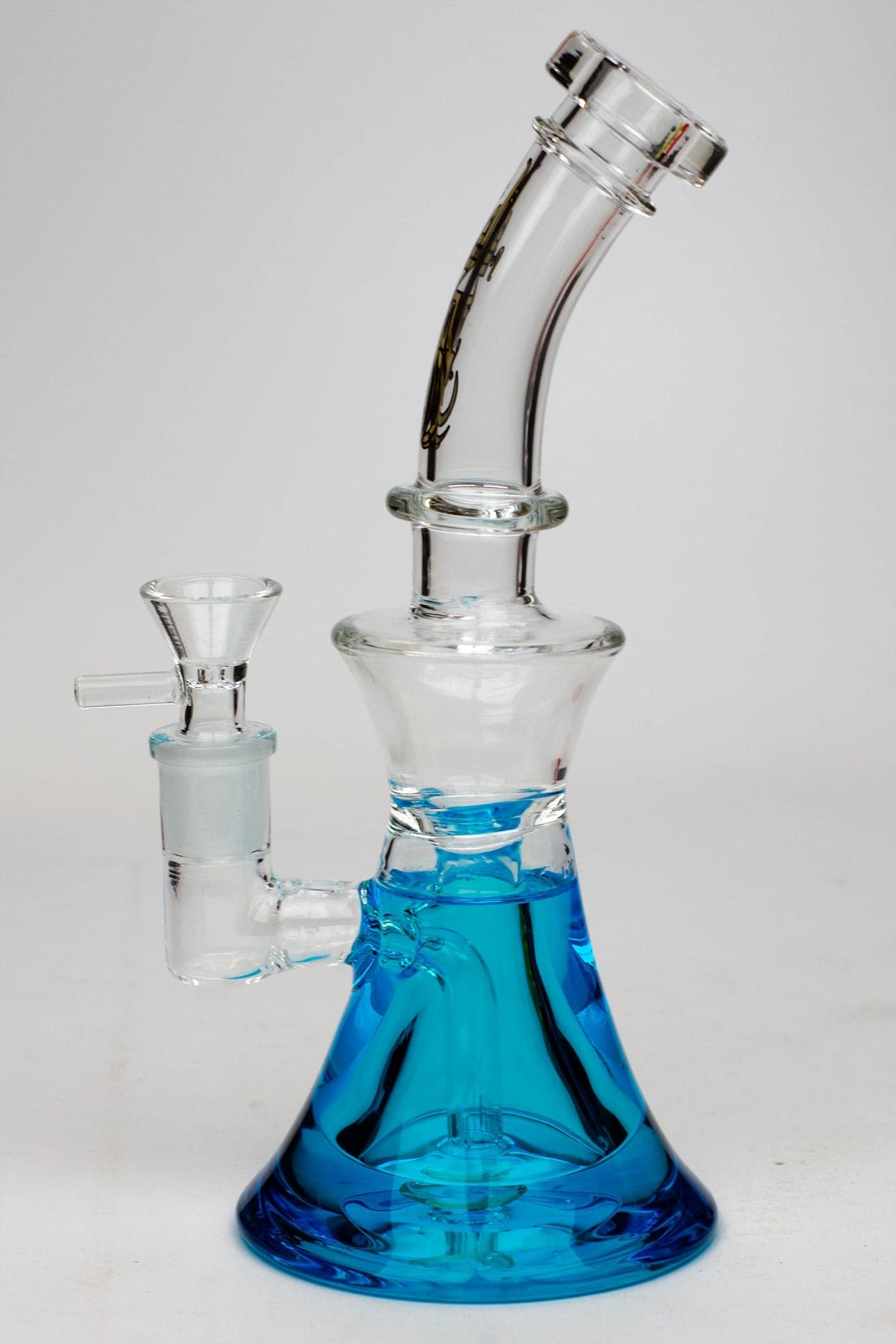 Genie shower head glass beaker bong with liquid cooling freezer_11