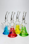 Genie shower head glass beaker bong with liquid cooling freezer
