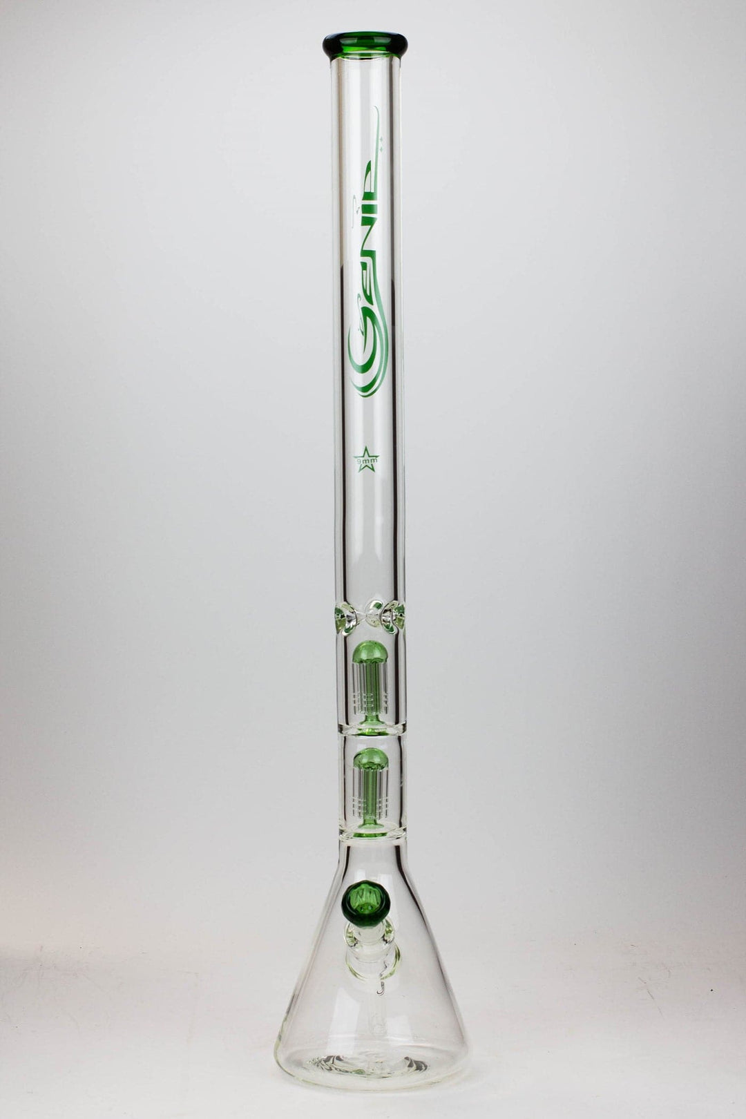 Genie 9 mm dual tree arms beaker glass water pipes 30"_14