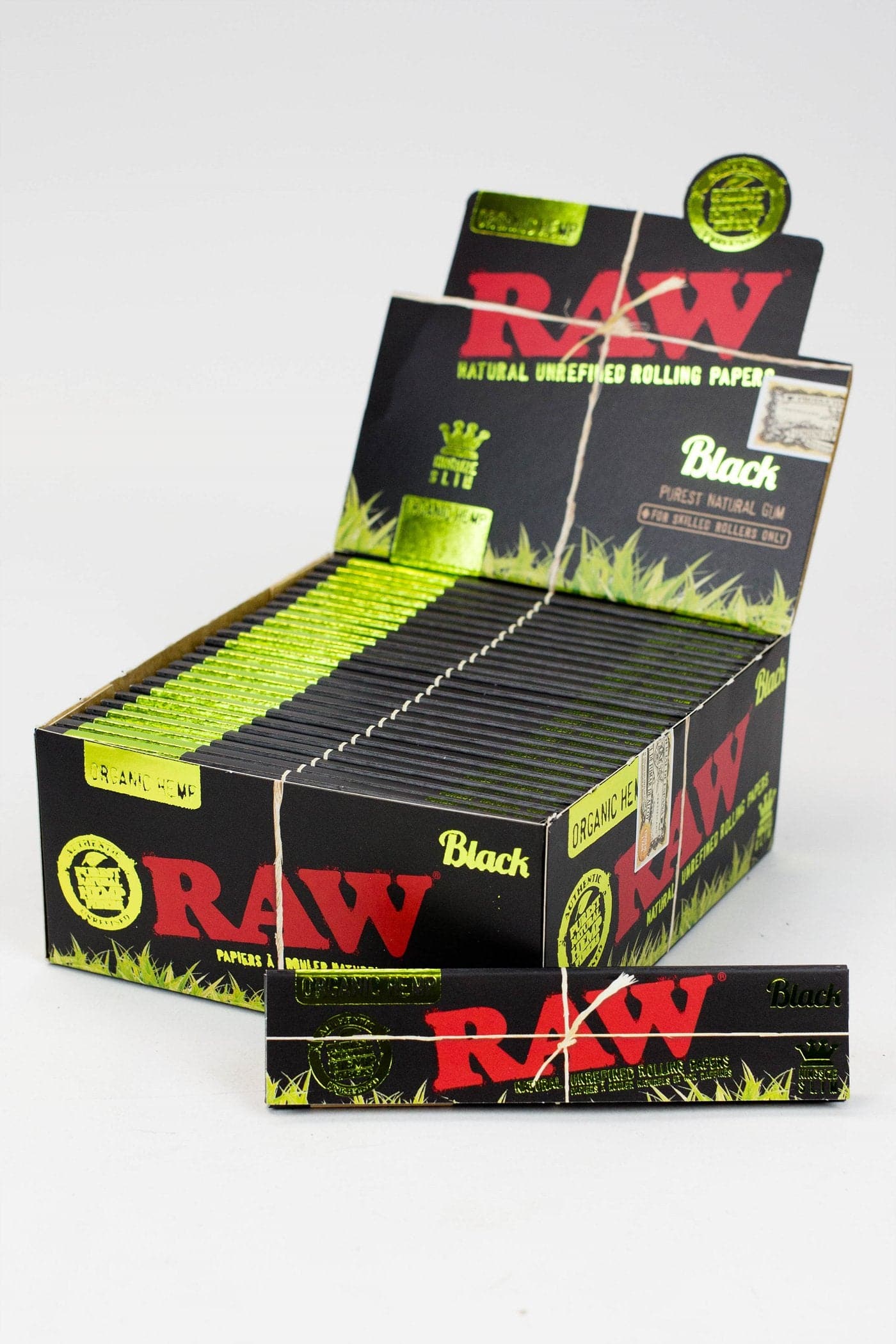 RAW Black Organic Hemp Rolling Paper
