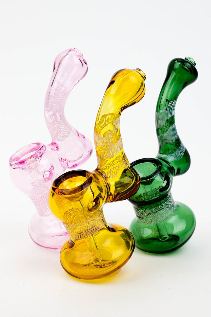 Single chamber middle stripe bubbler-assorted 5.5"_0