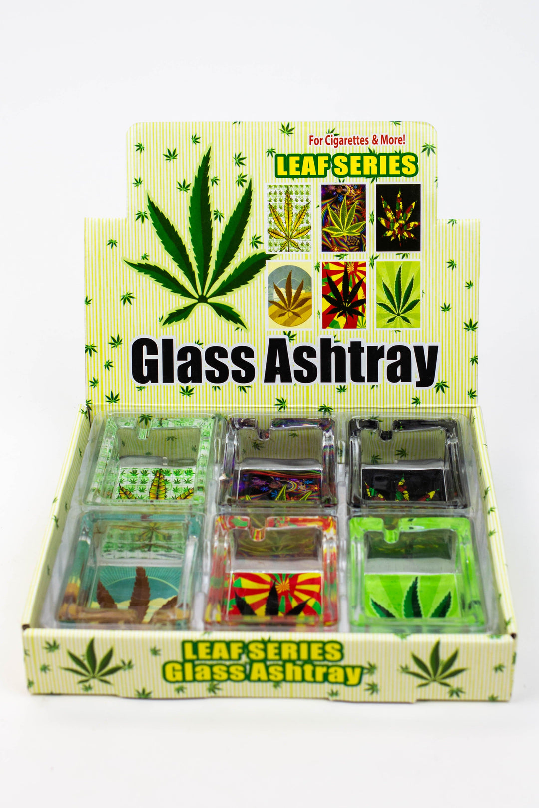 Rectangle glass ashtray Box of 6