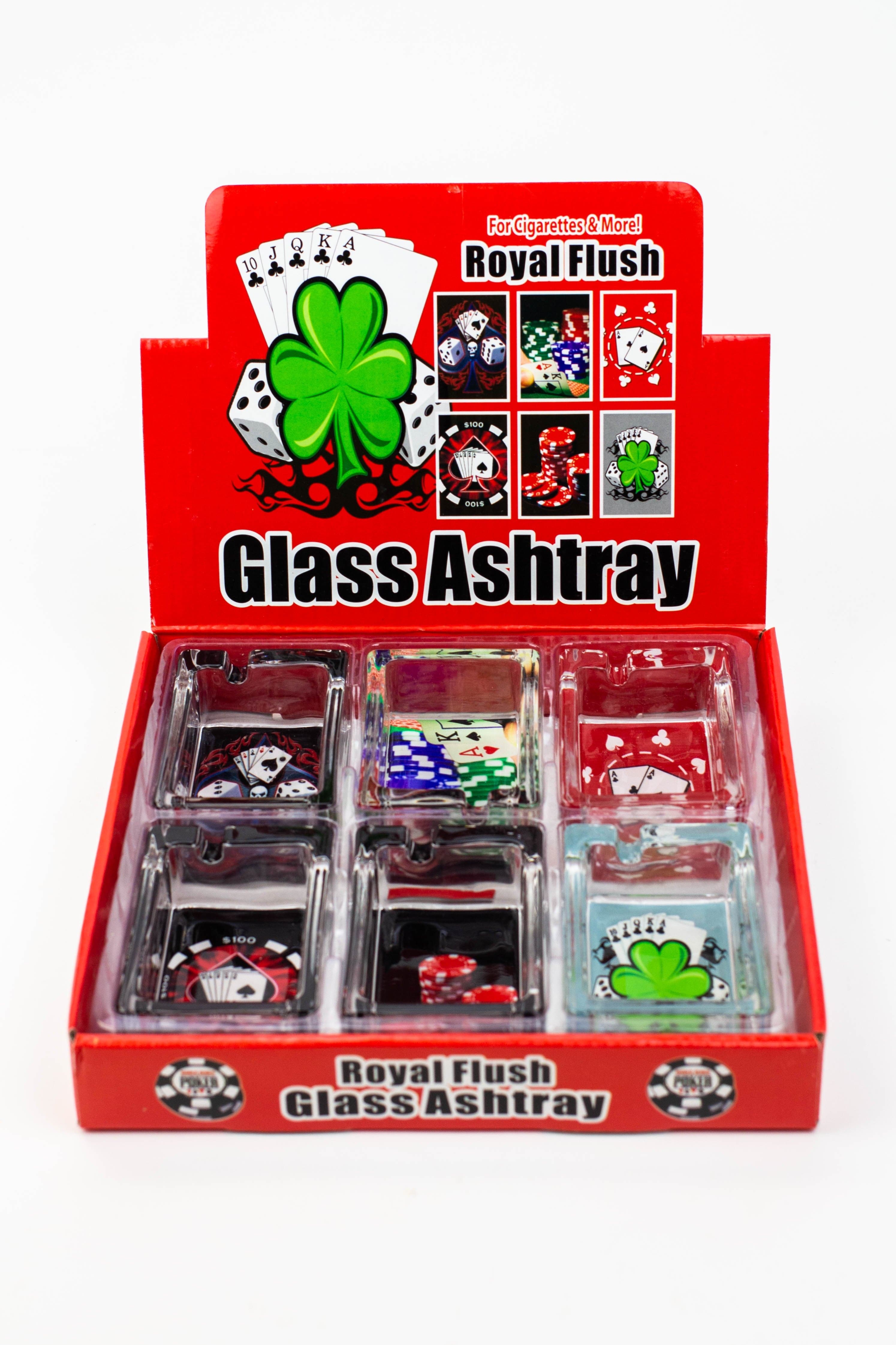 Rectangle glass ashtray Box of 6