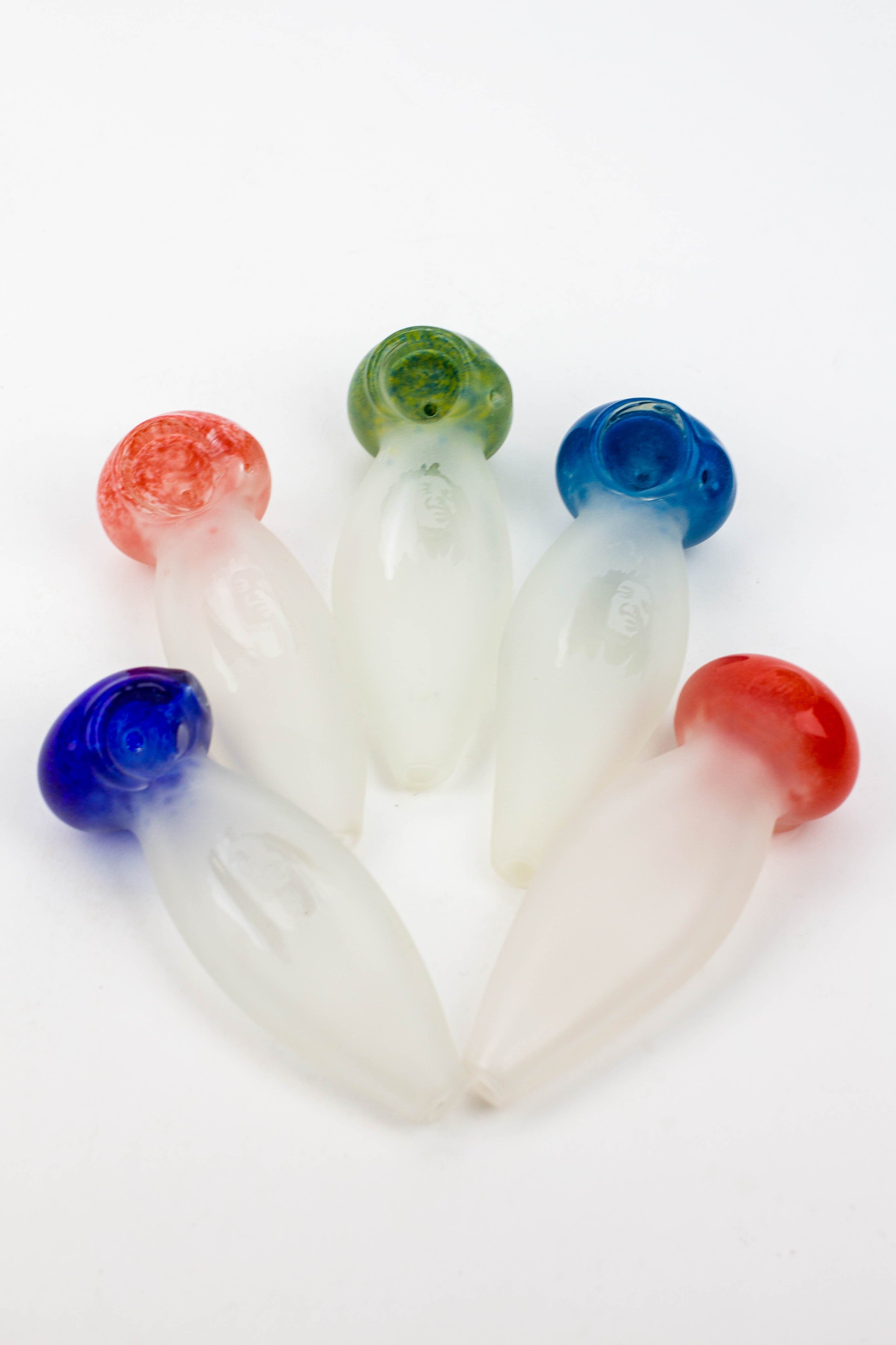Frost soft glass hand pipe 4.5"_0