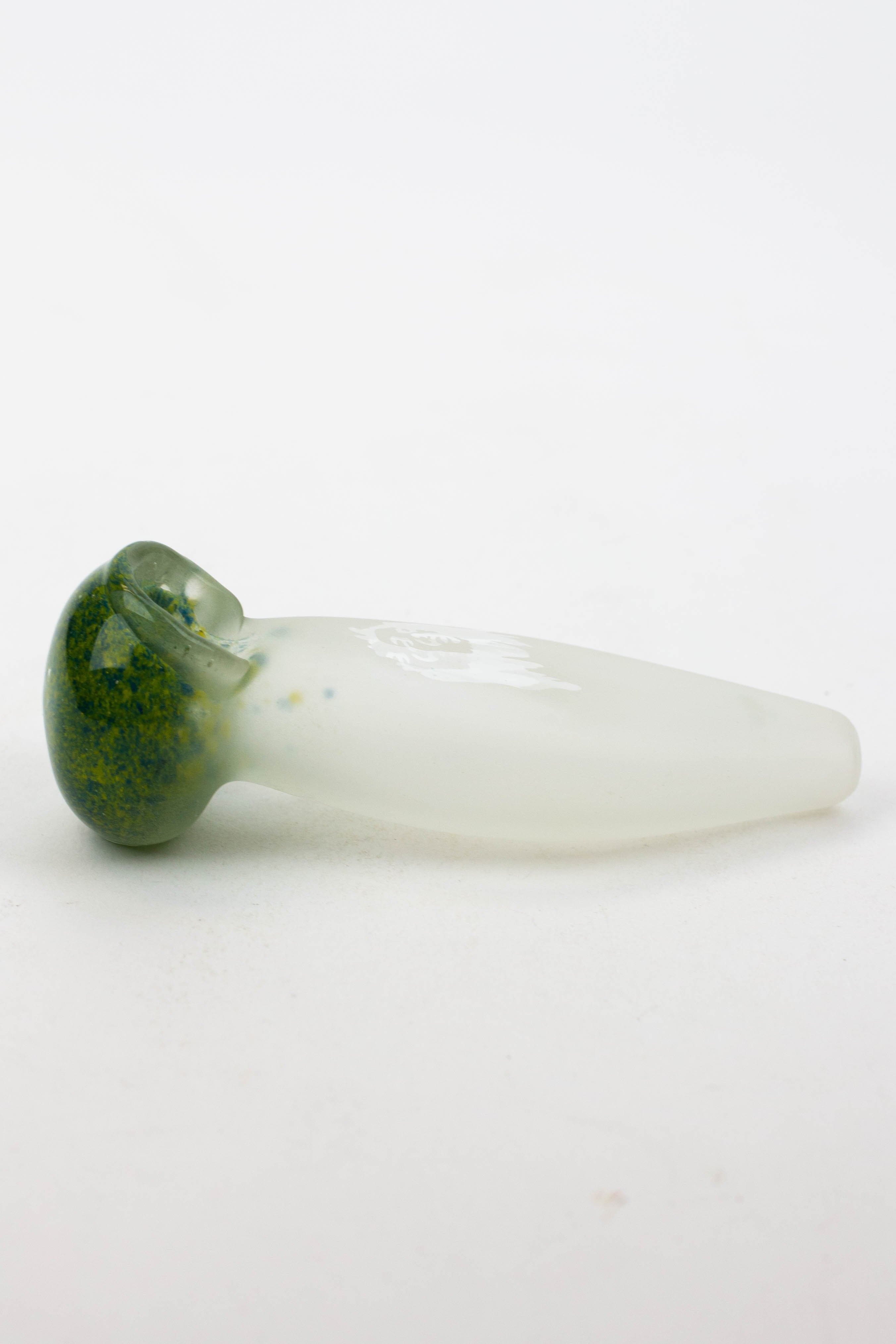 Frost soft glass hand pipe 4.5"_2