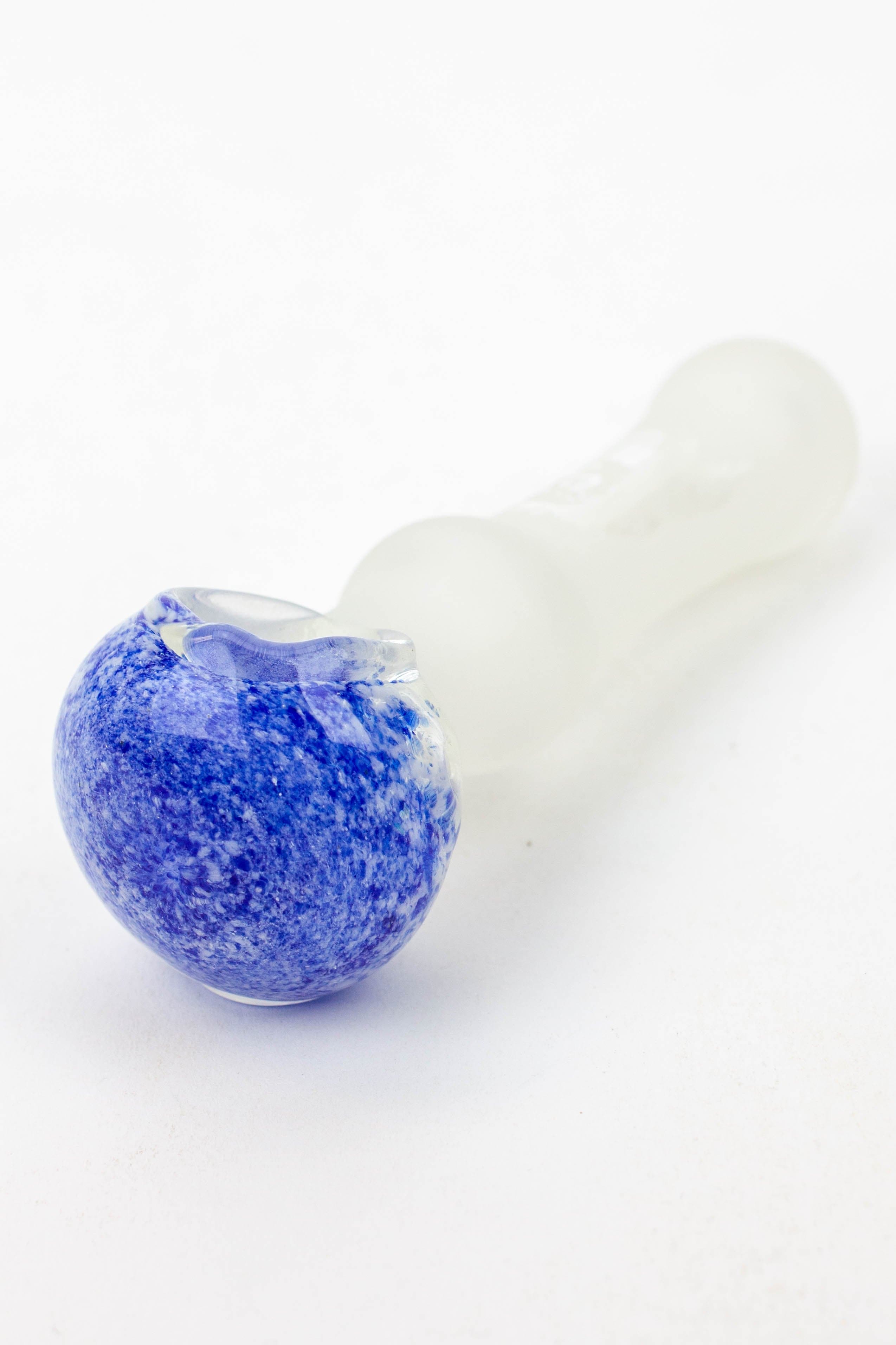 Frost soft glass hand pipe 4.5"_2