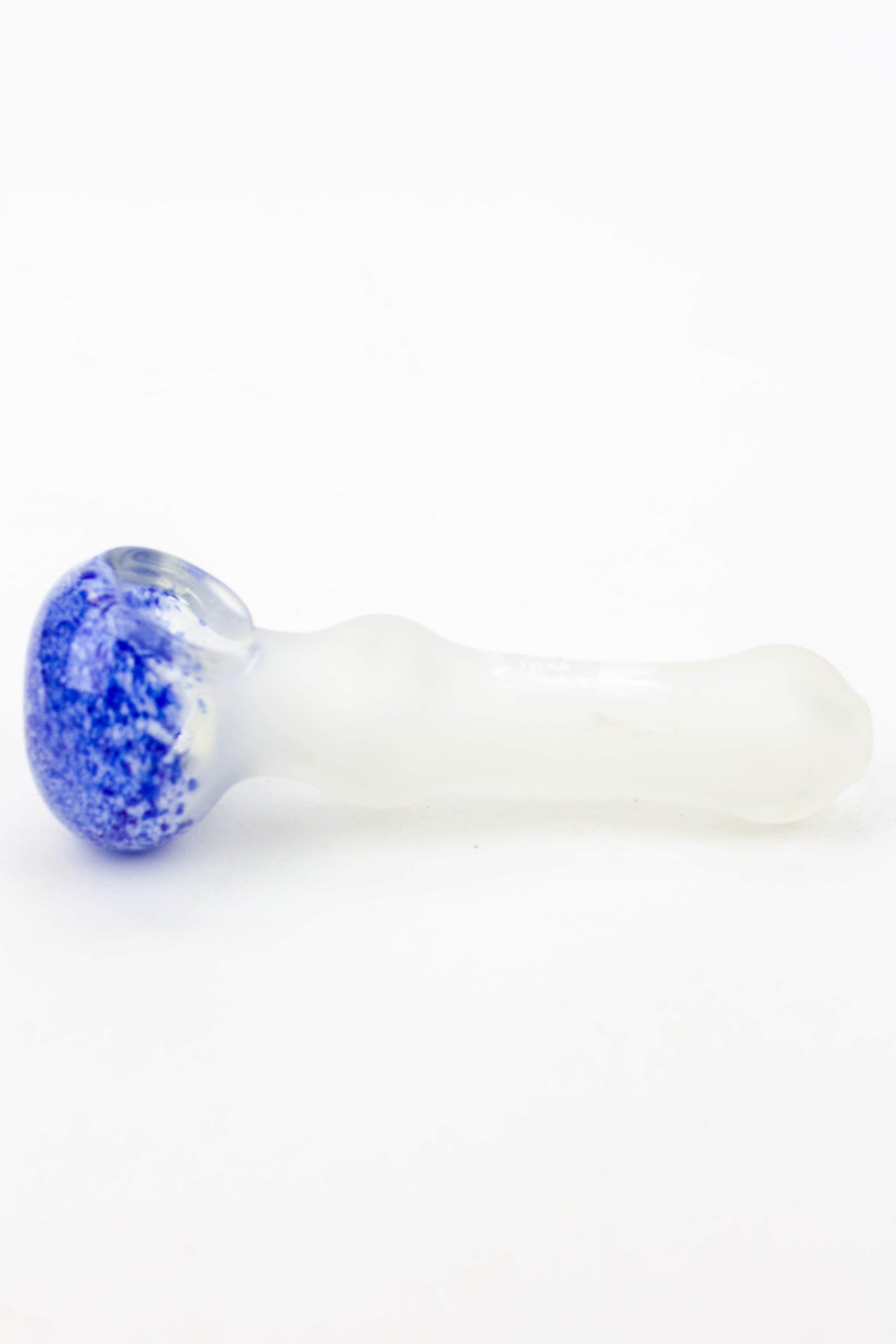 Frost soft glass hand pipe 4.5"_3