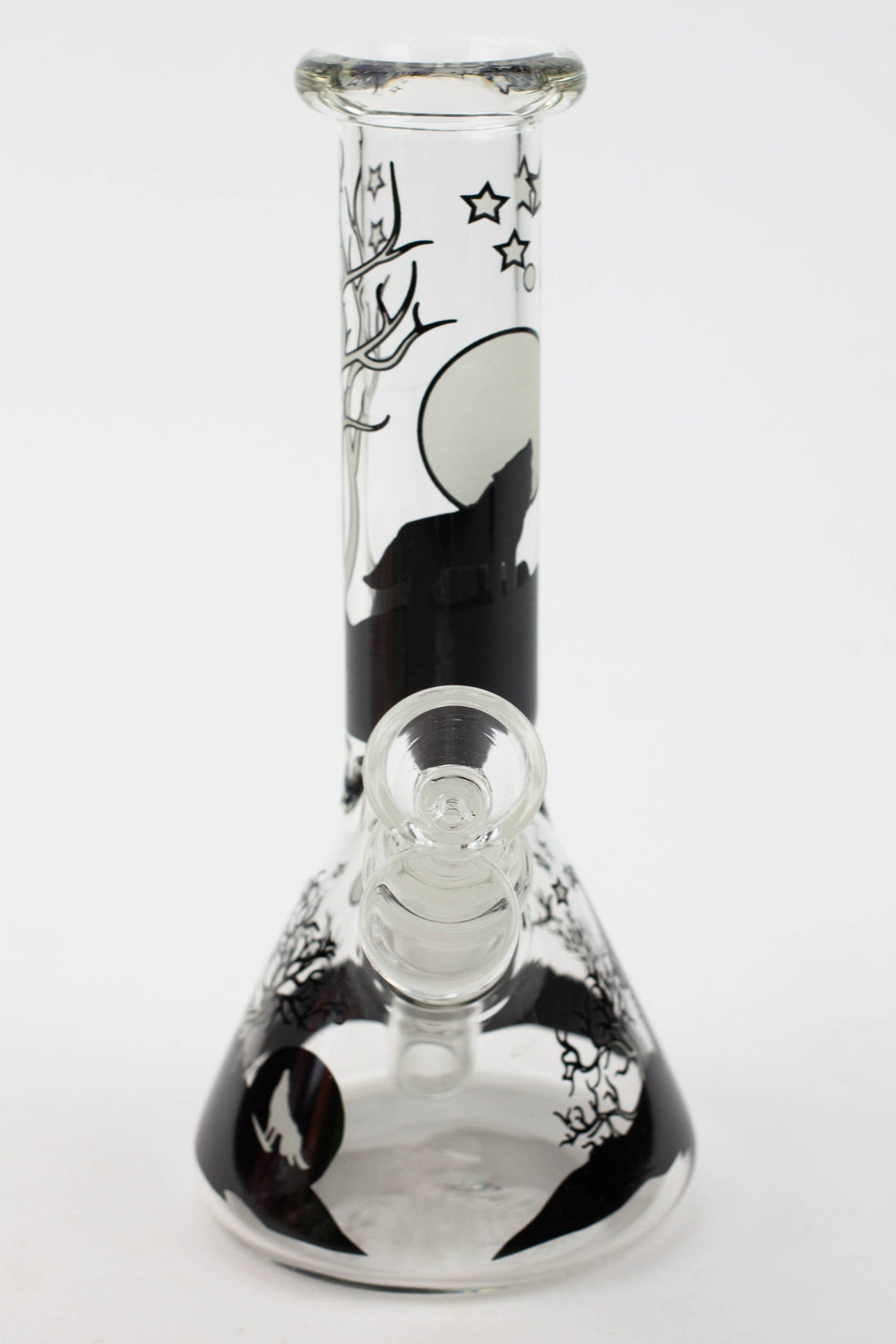 Glow in the dark beaker glass water bong_4