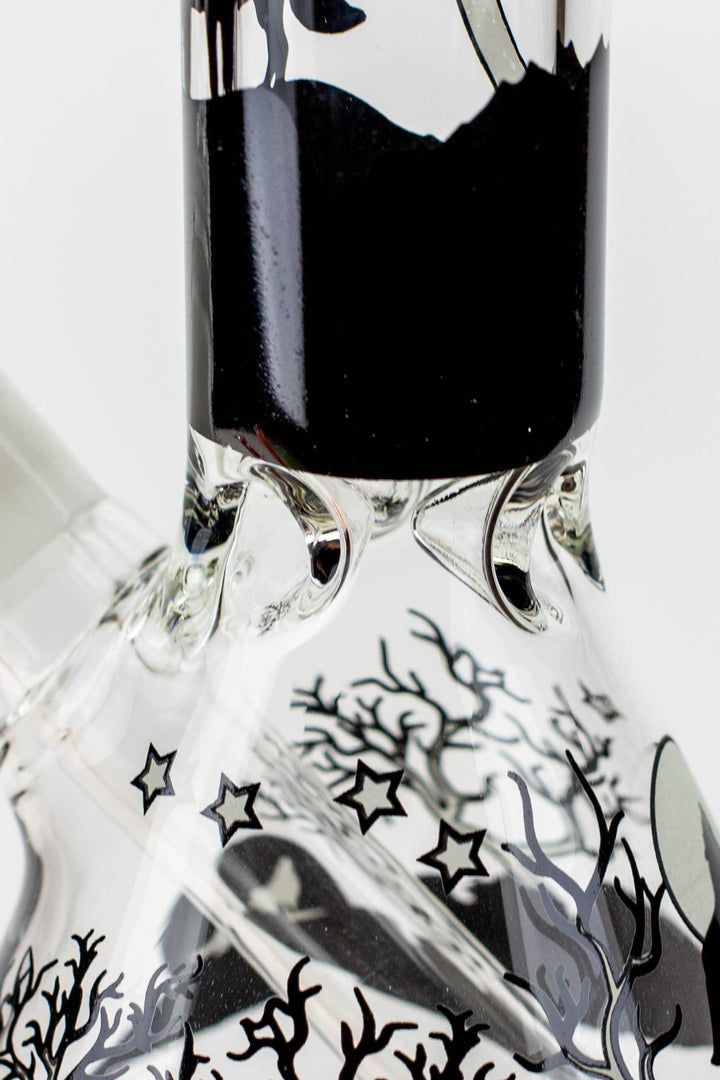 Glow in the dark beaker glass water bong_5