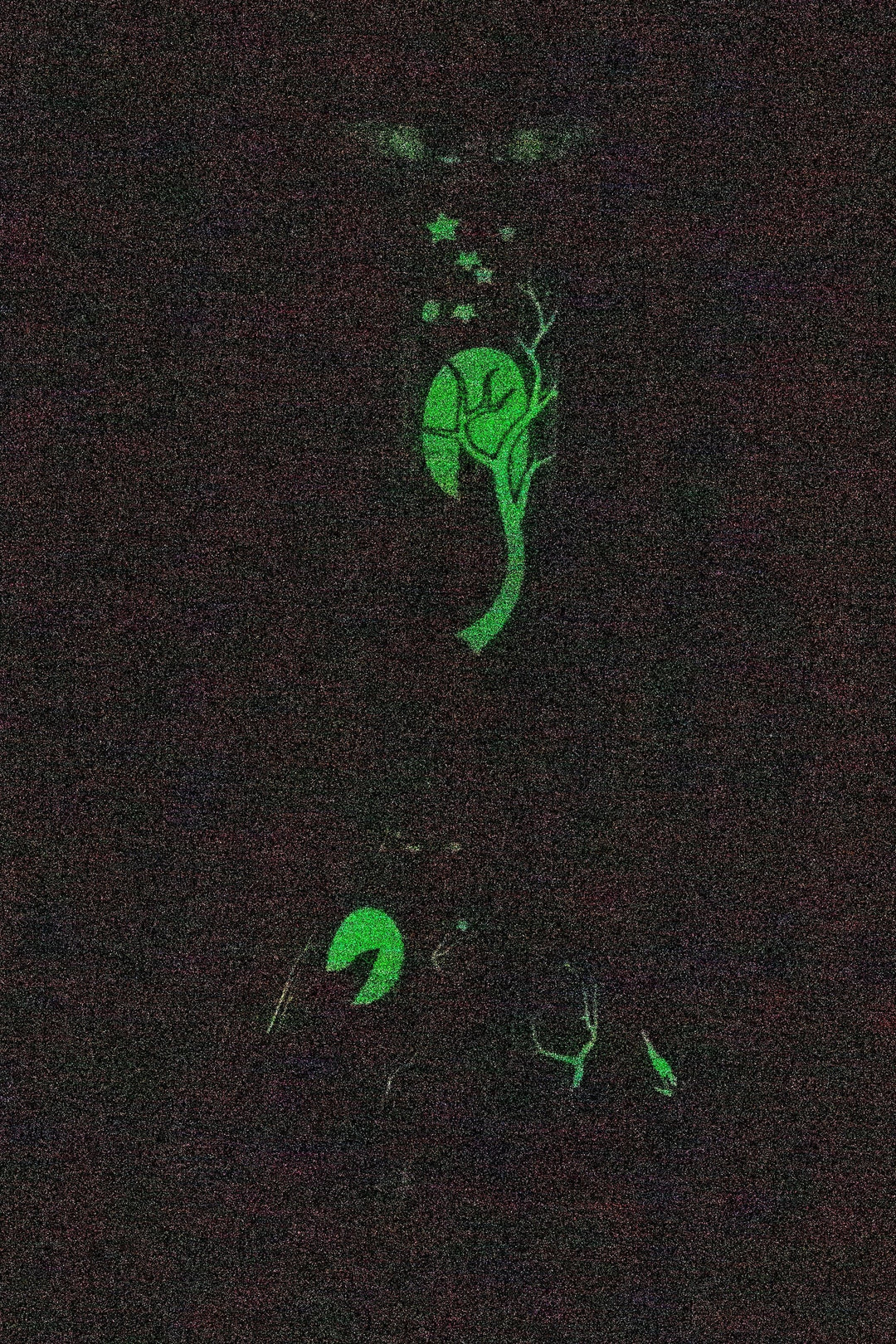 Glow in the dark beaker glass water bong_1