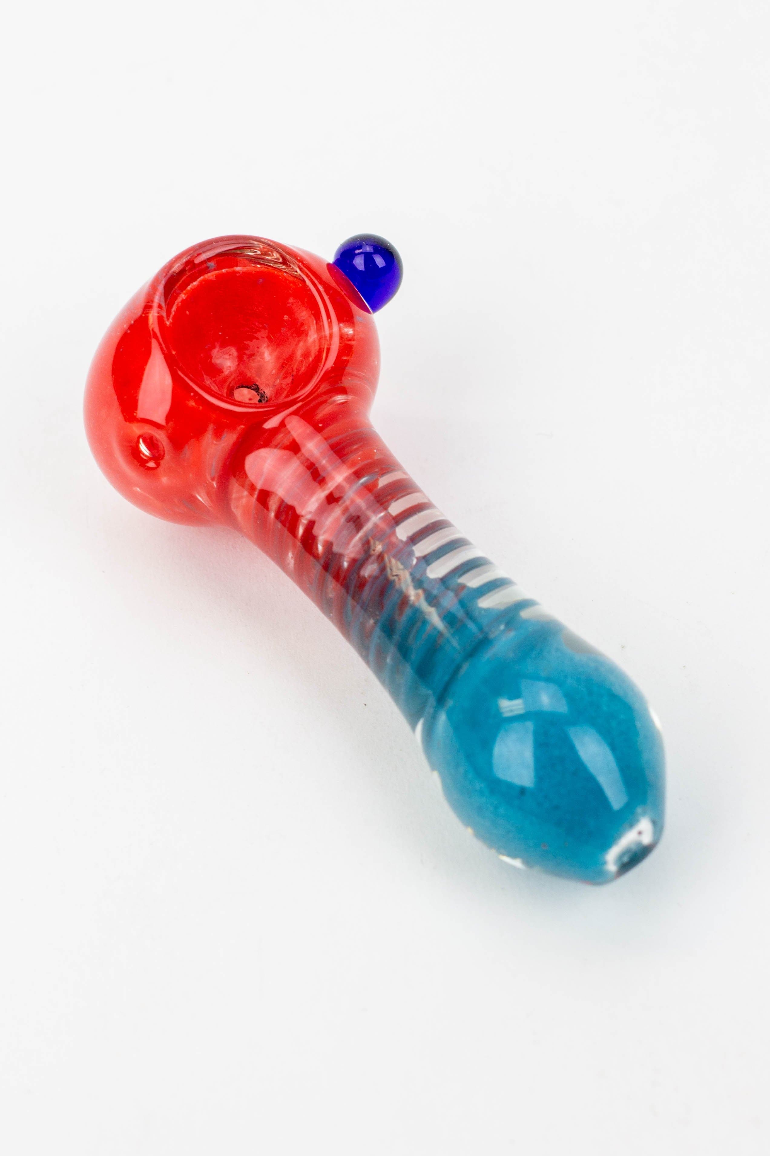 Soft glass hand pipe 3.5"_4
