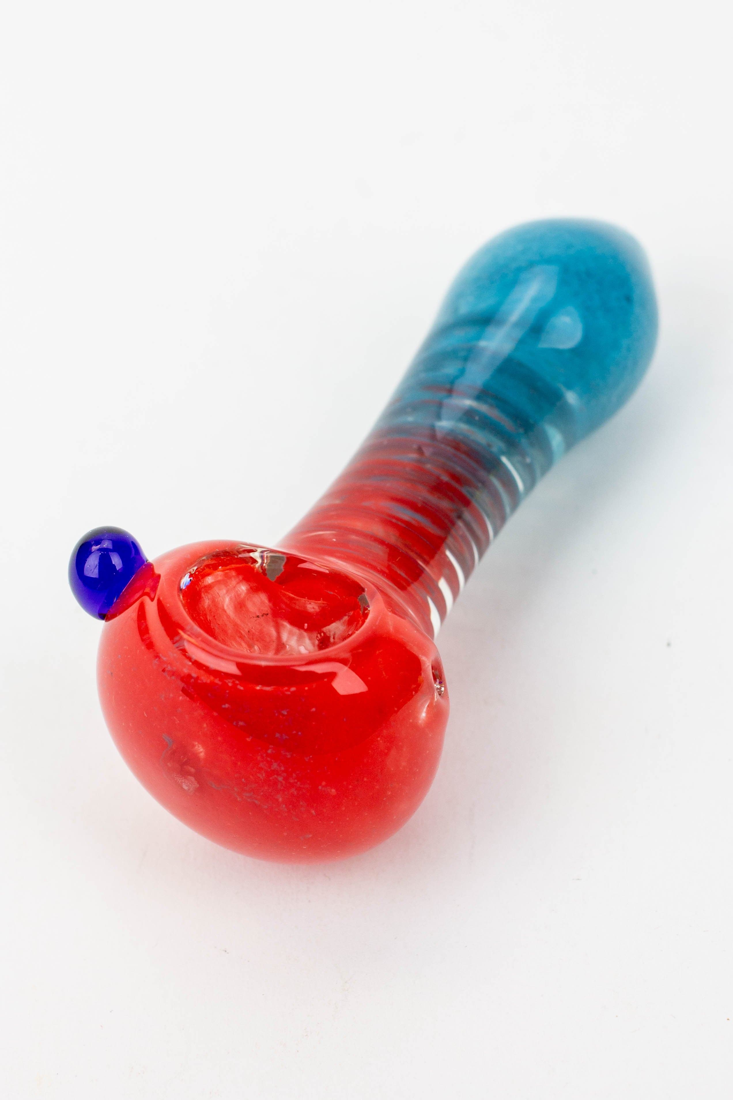 Soft glass hand pipe 3.5"_1