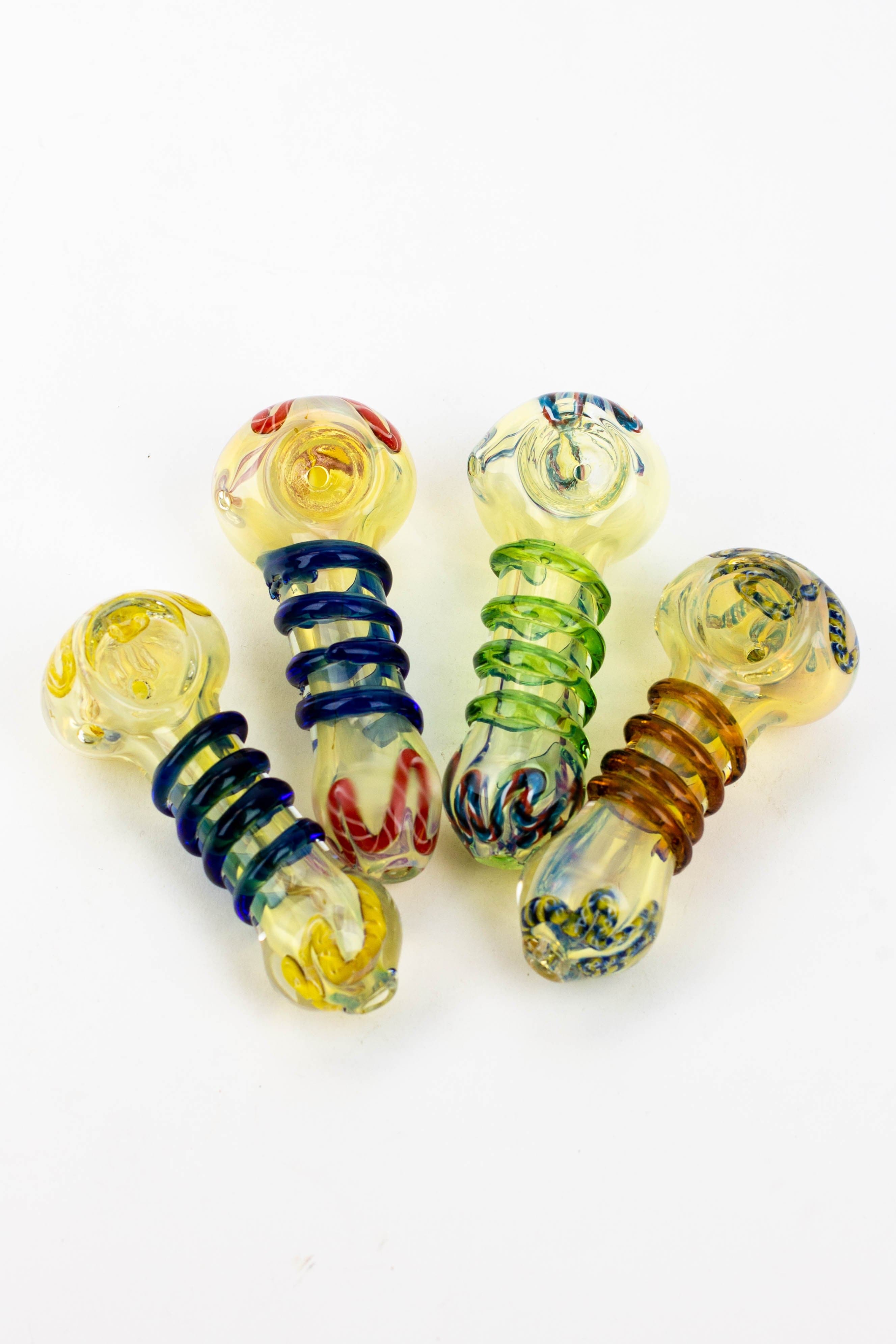 Soft glass hand pipe  3.5"_0