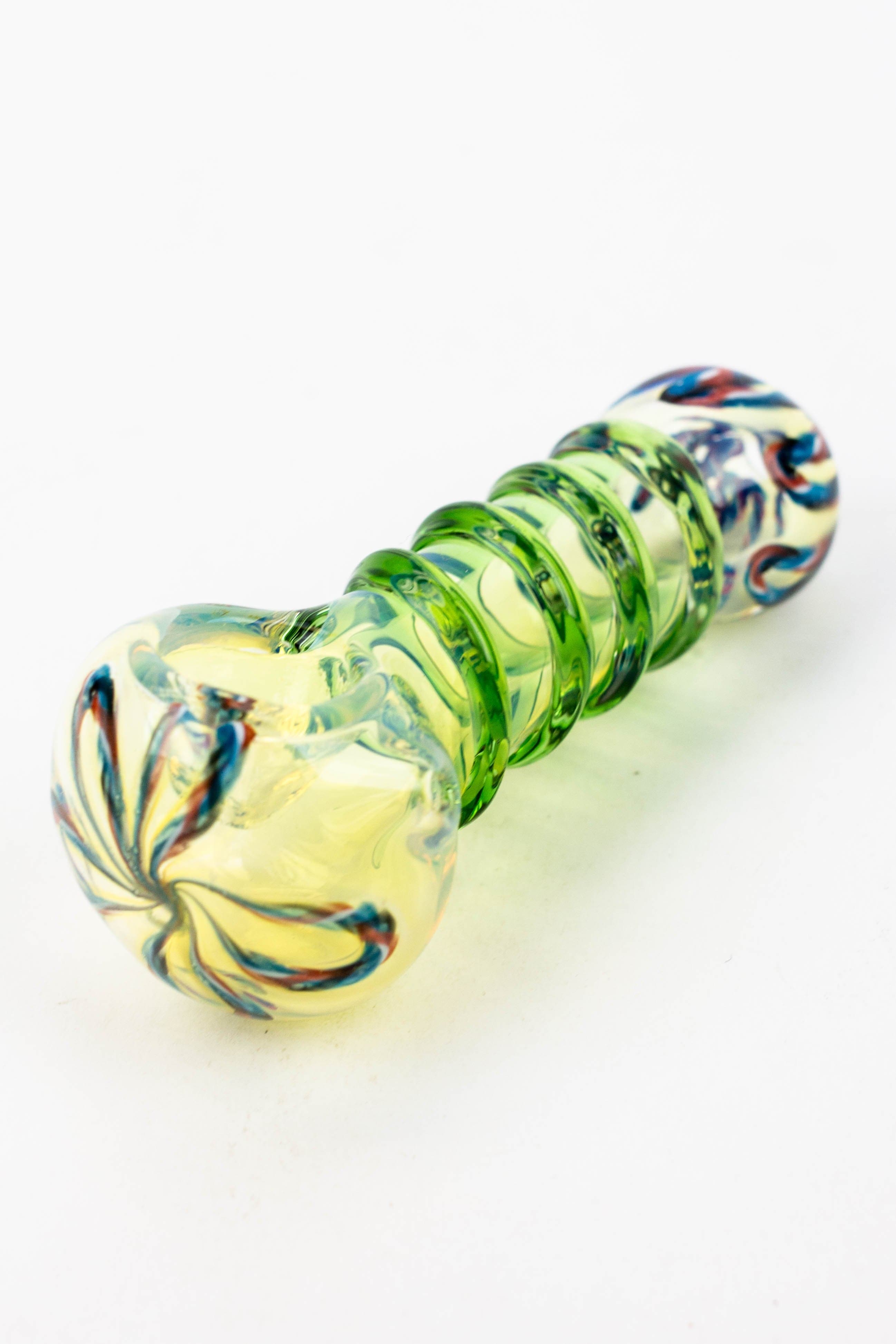 Soft glass hand pipe  3.5"_2