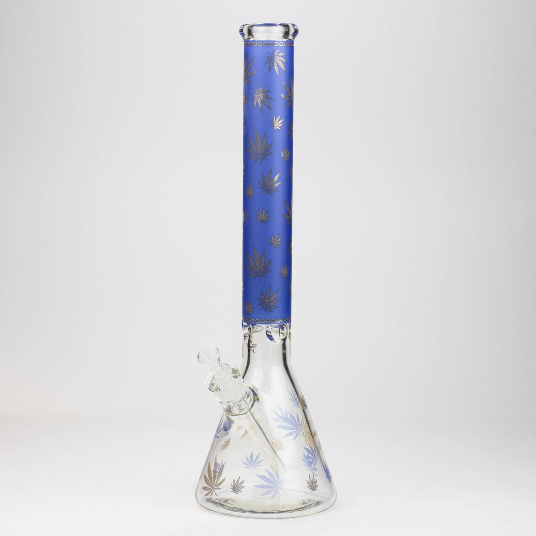 Gold leaf 9 mm glass water pipes 19.5"_11