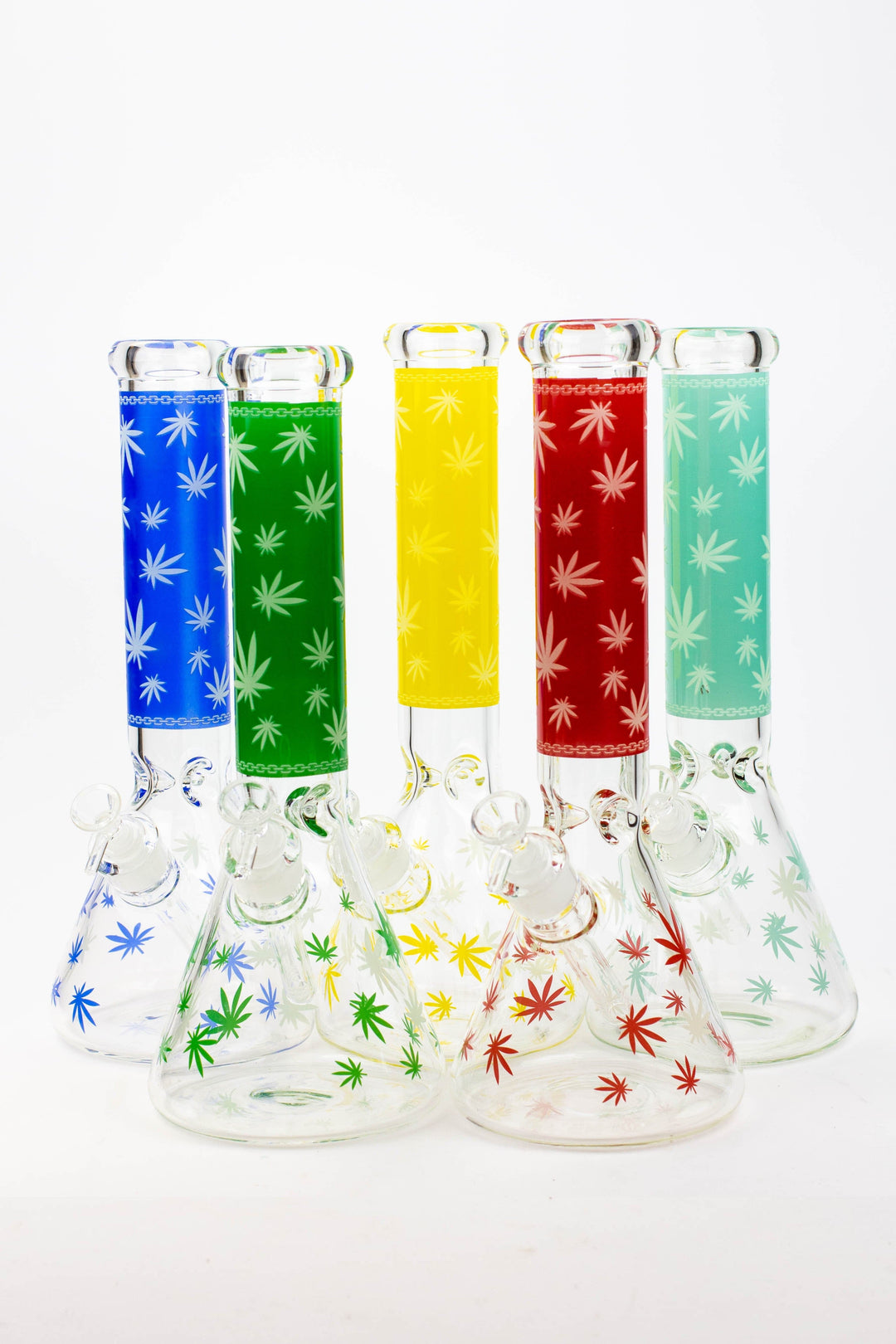 Leaf glow in the dark glass water pipes_0