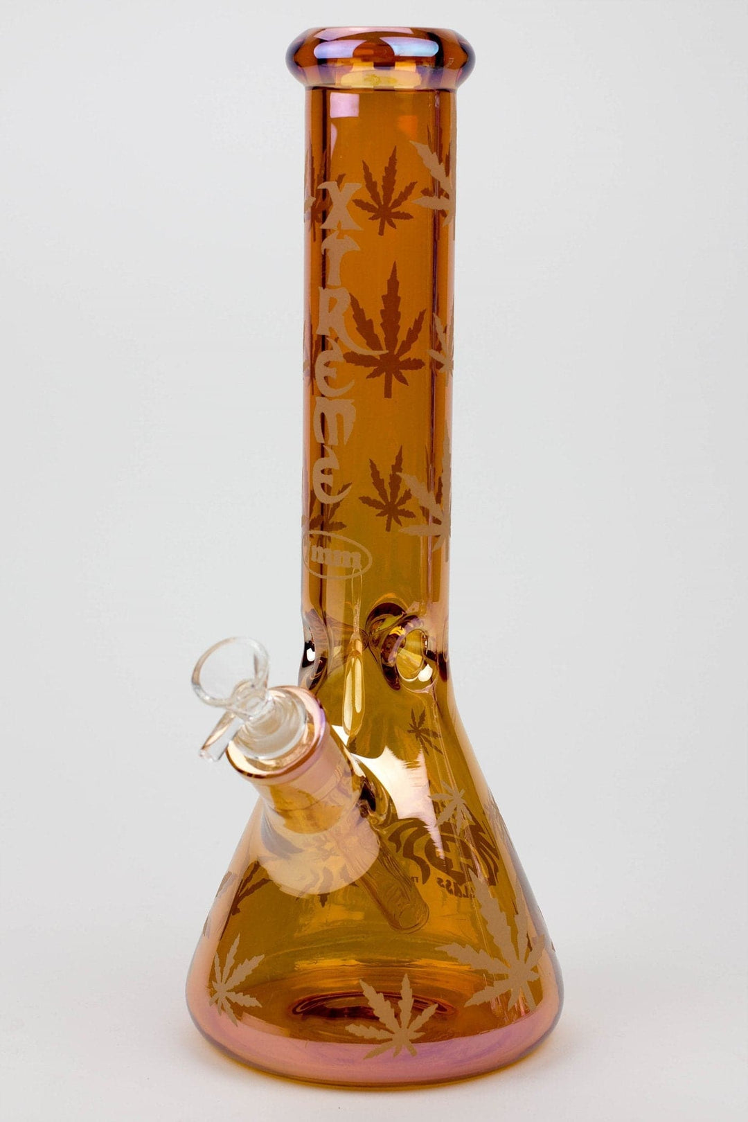 Leaf Electroplated Glass beaker Bong