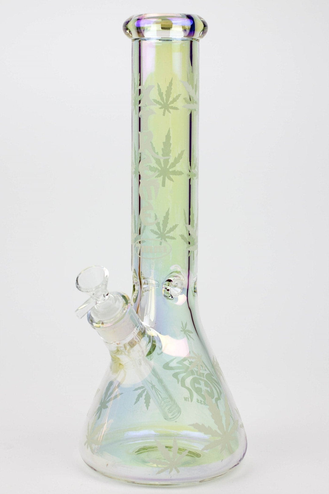 Leaf Electroplated Glass beaker Bong