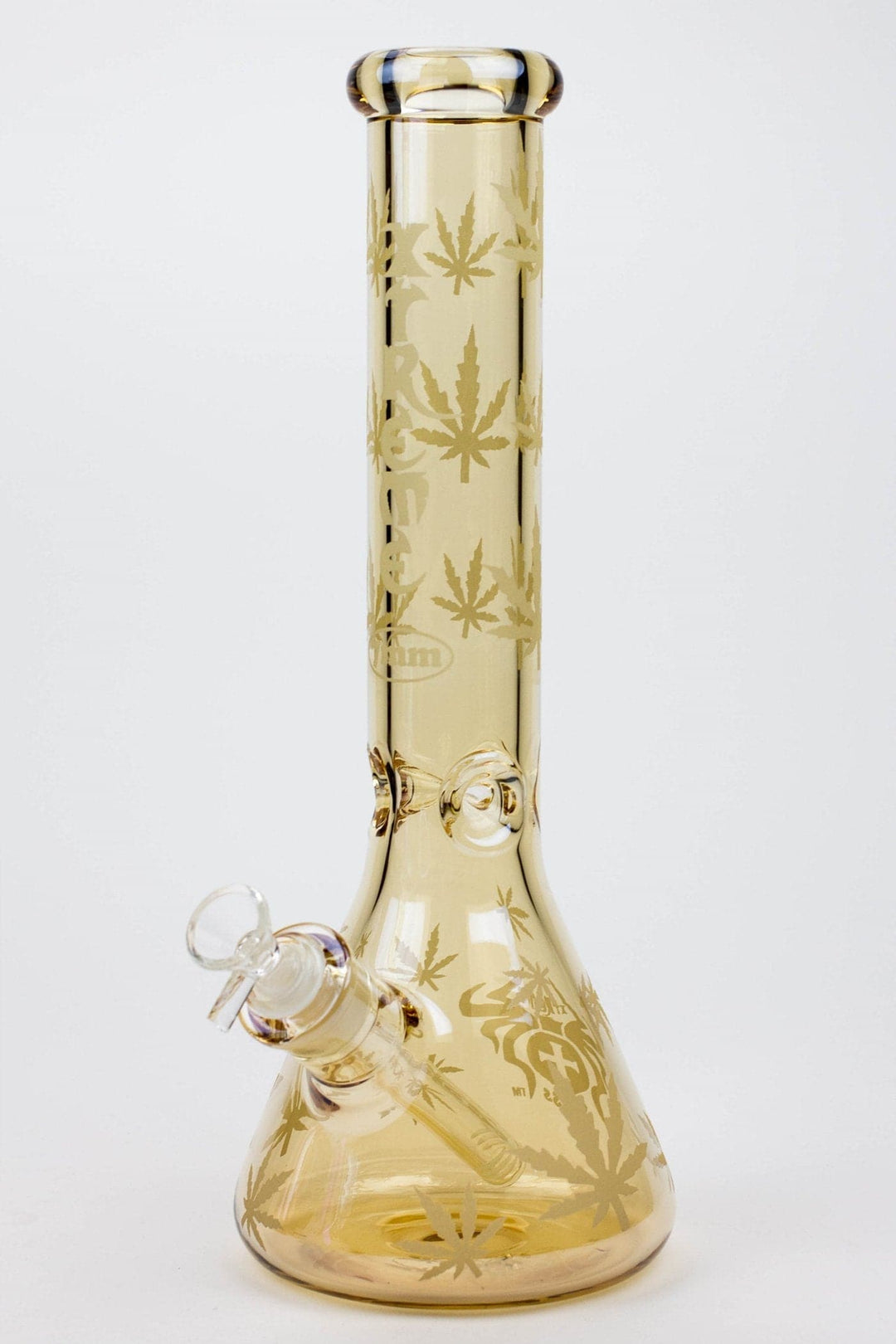 Leaf Electroplated Glass beaker Bong
