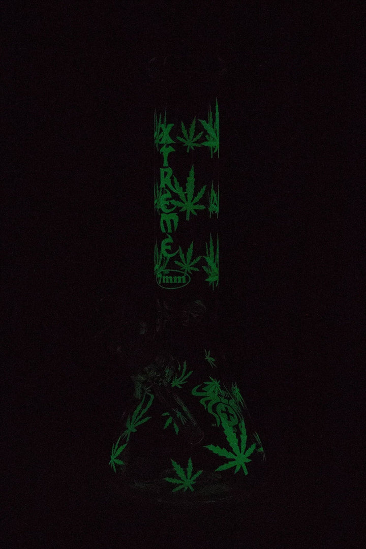 Leaf Electroplated Glass beaker Bong