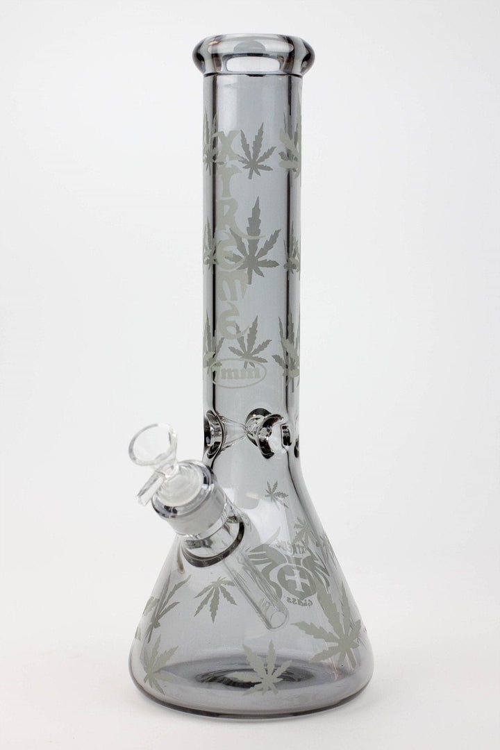 Leaf Electroplated Glass beaker Bong
