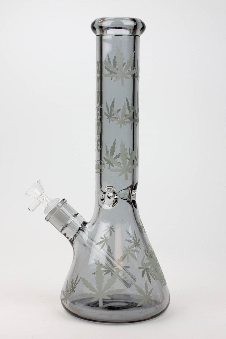Leaf Electroplated Glass beaker Bong
