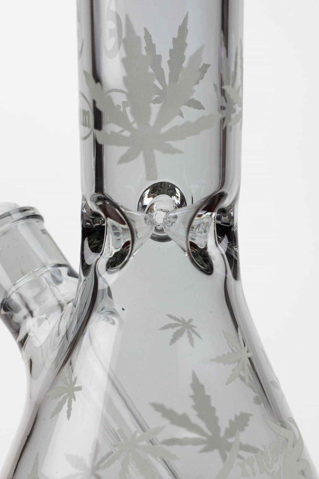 Leaf Electroplated Glass beaker Bong