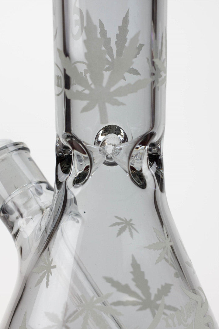 Leaf Electroplated Glass beaker Bong