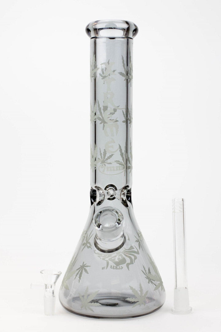 Leaf Electroplated Glass beaker Bong
