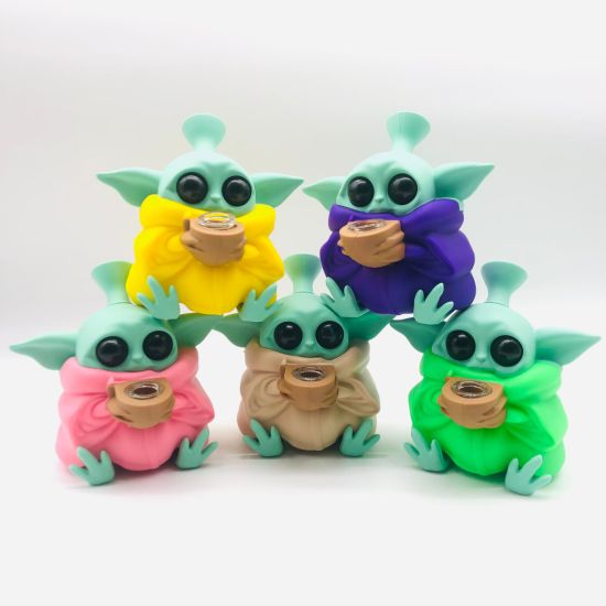 Baby Yoda Silicone Water Pipe (assorted Designs)