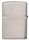 Zippo reg brush fin chrome