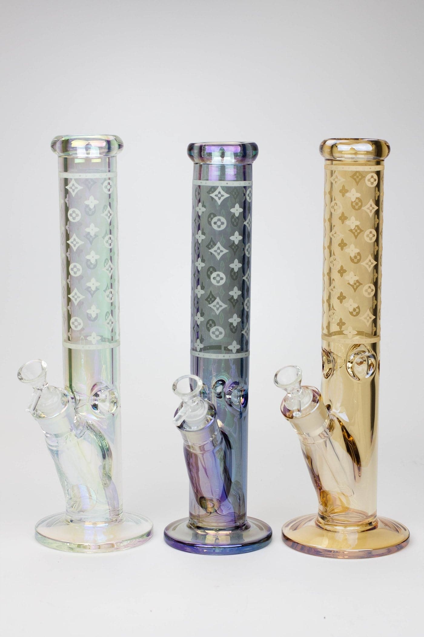 Luxury logo classic electroplated straight tube water pipes_0