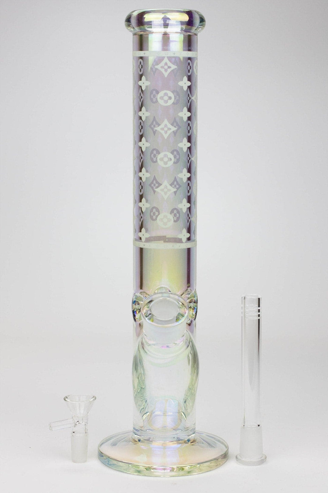 Luxury logo classic electroplated straight tube water pipes