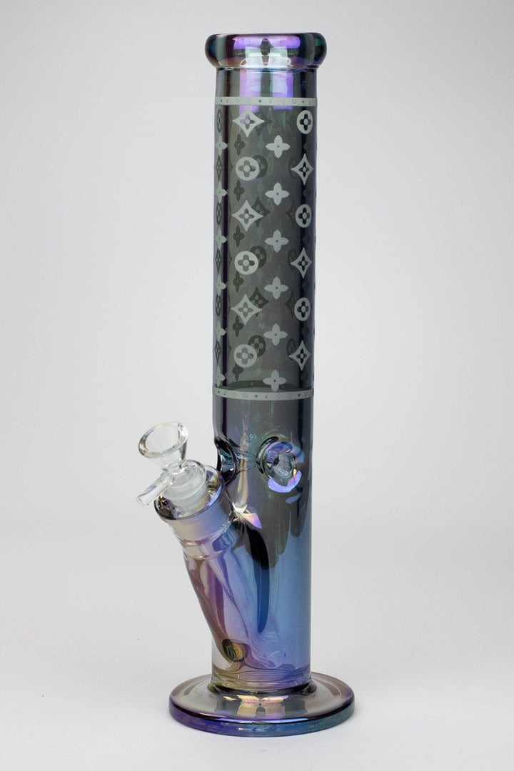 Luxury logo classic electroplated straight tube water pipes