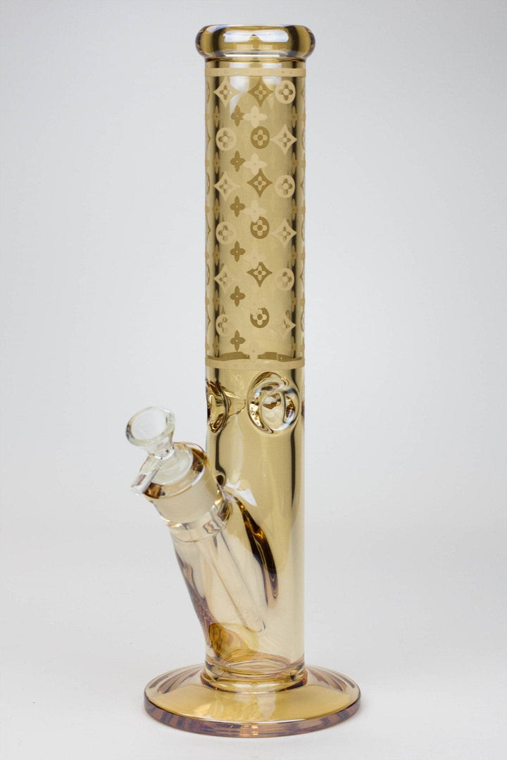 Luxury logo classic electroplated straight tube water pipes
