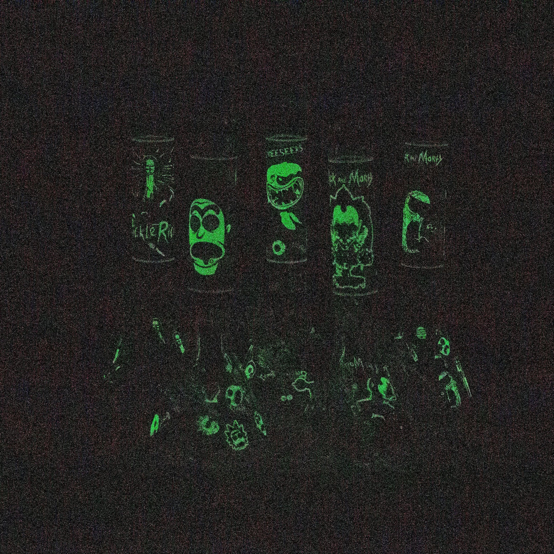 Rm decal glow in the dark glass water pipes 10"_5