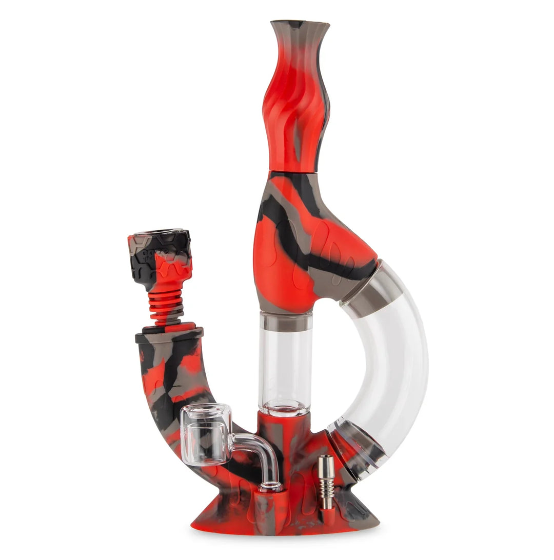 Ooze Echo Silicone Water Pipes, Dab Rig & Dab Straw_0