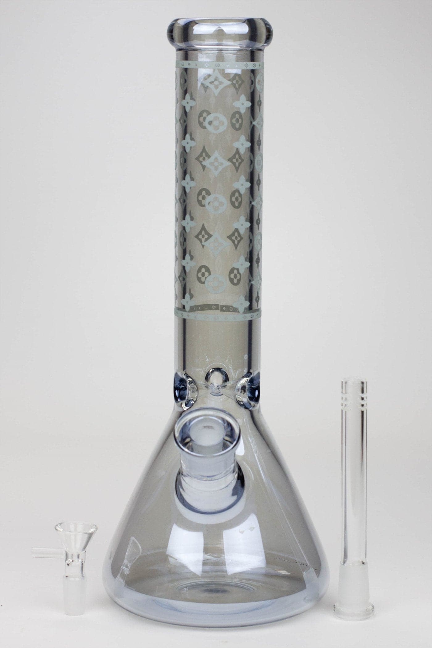 Luxury logo classic electroplated glass beaker water pipes_3