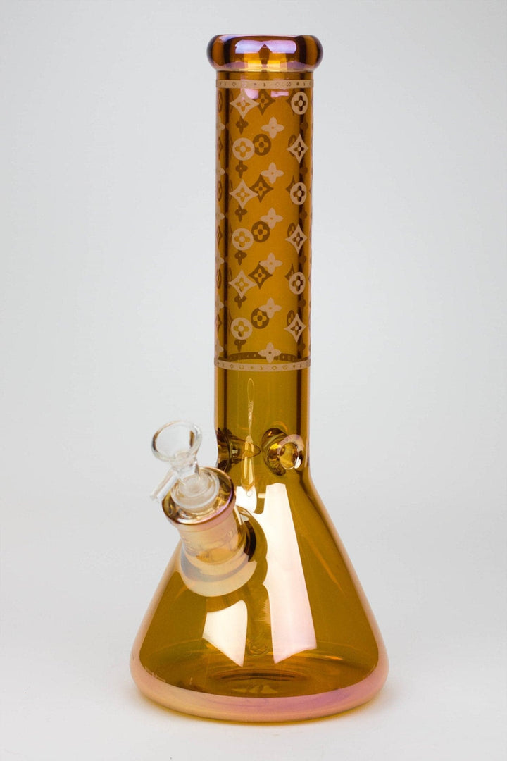 Luxury logo classic electroplated glass beaker water pipes_9