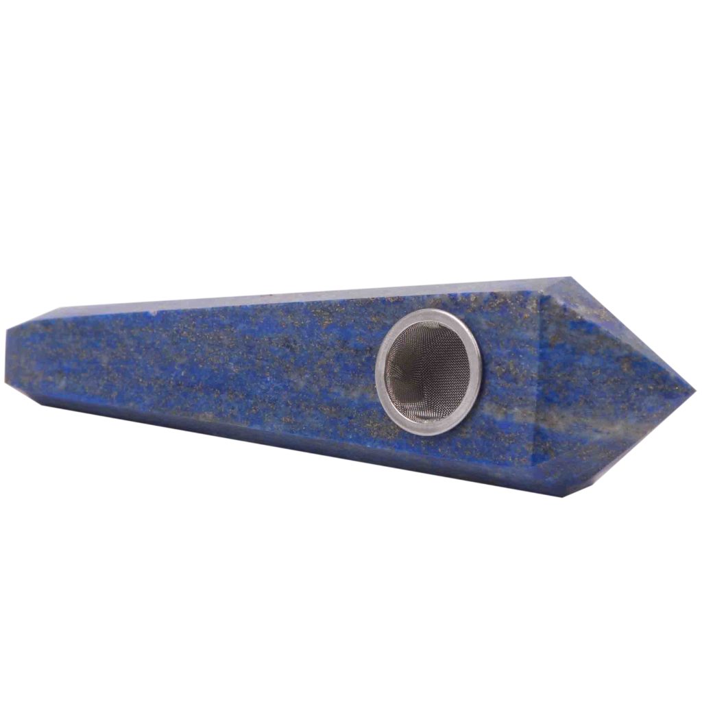 Quartz pipe lapis lazuli_2